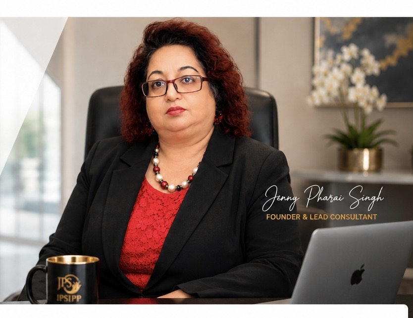 Founder of JPSIPP seated at her desk
